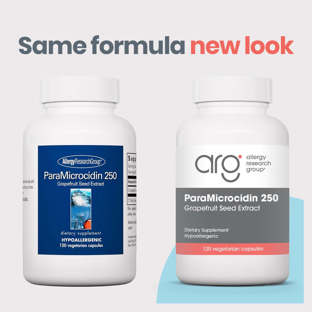 ParaMicrocidin label highlights natural grapefruit seed extract benefits.
