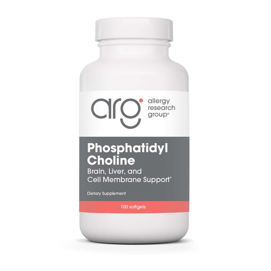 Allergy Research Group phosphatidylcholine softgels bottle for liver support.