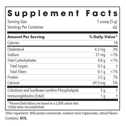 Allergy Research Group phospholipid colostrum scoop for easy daily serving.