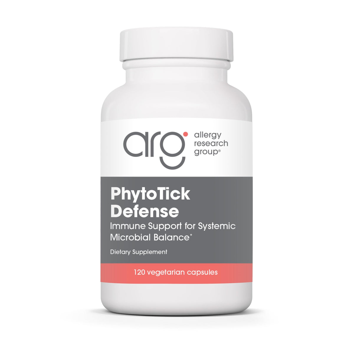 Phyto Tick Defense bottle by Allergy Research Group for daily supplement routine.