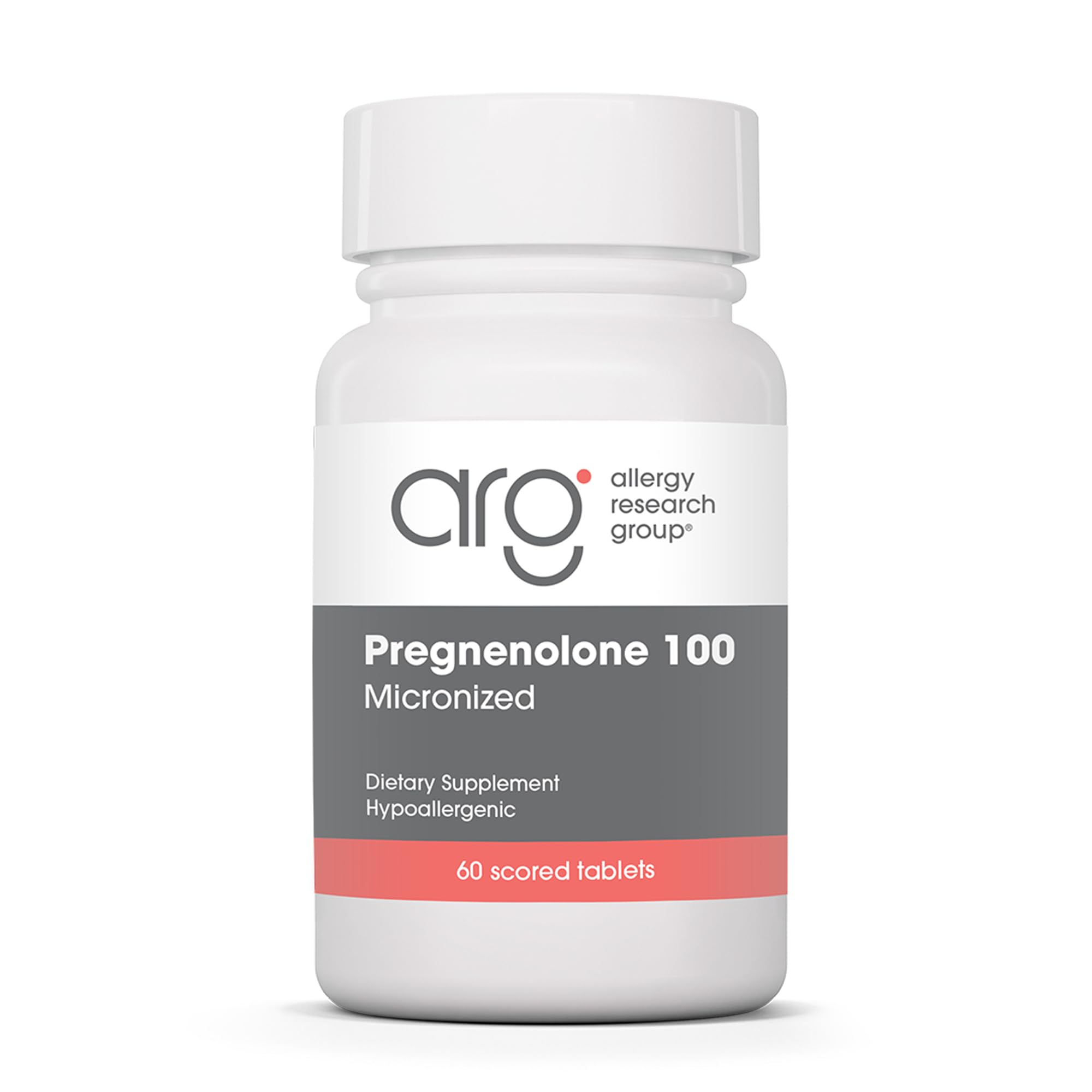 Allergy Research Group Pregnenolone bottle for daily balance and wellness.