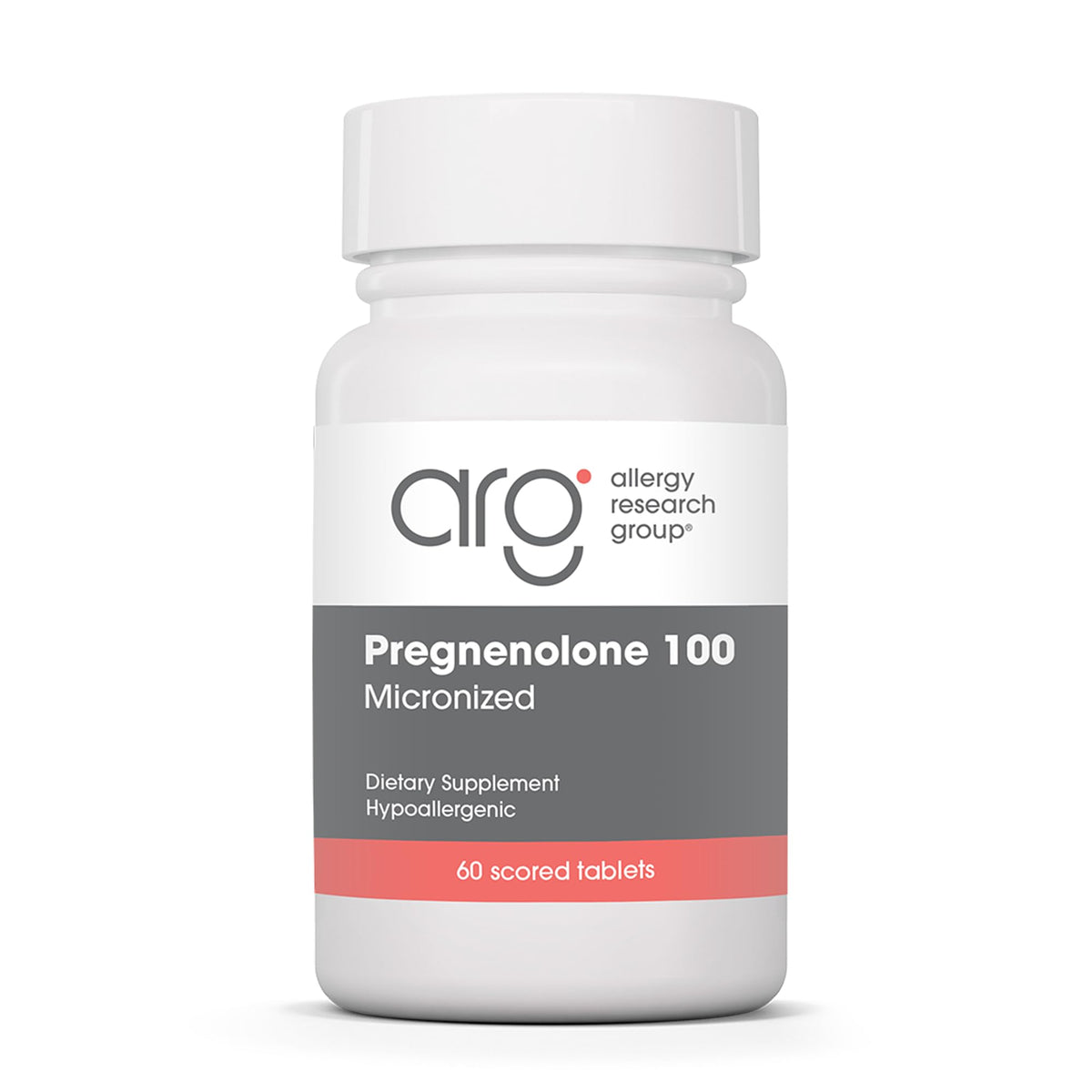 Allergy Research Group Pregnenolone bottle for daily balance and wellness.