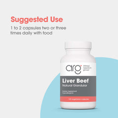Range fed source highlight for Allergy Research Group beef liver from Australia and New Zealand.