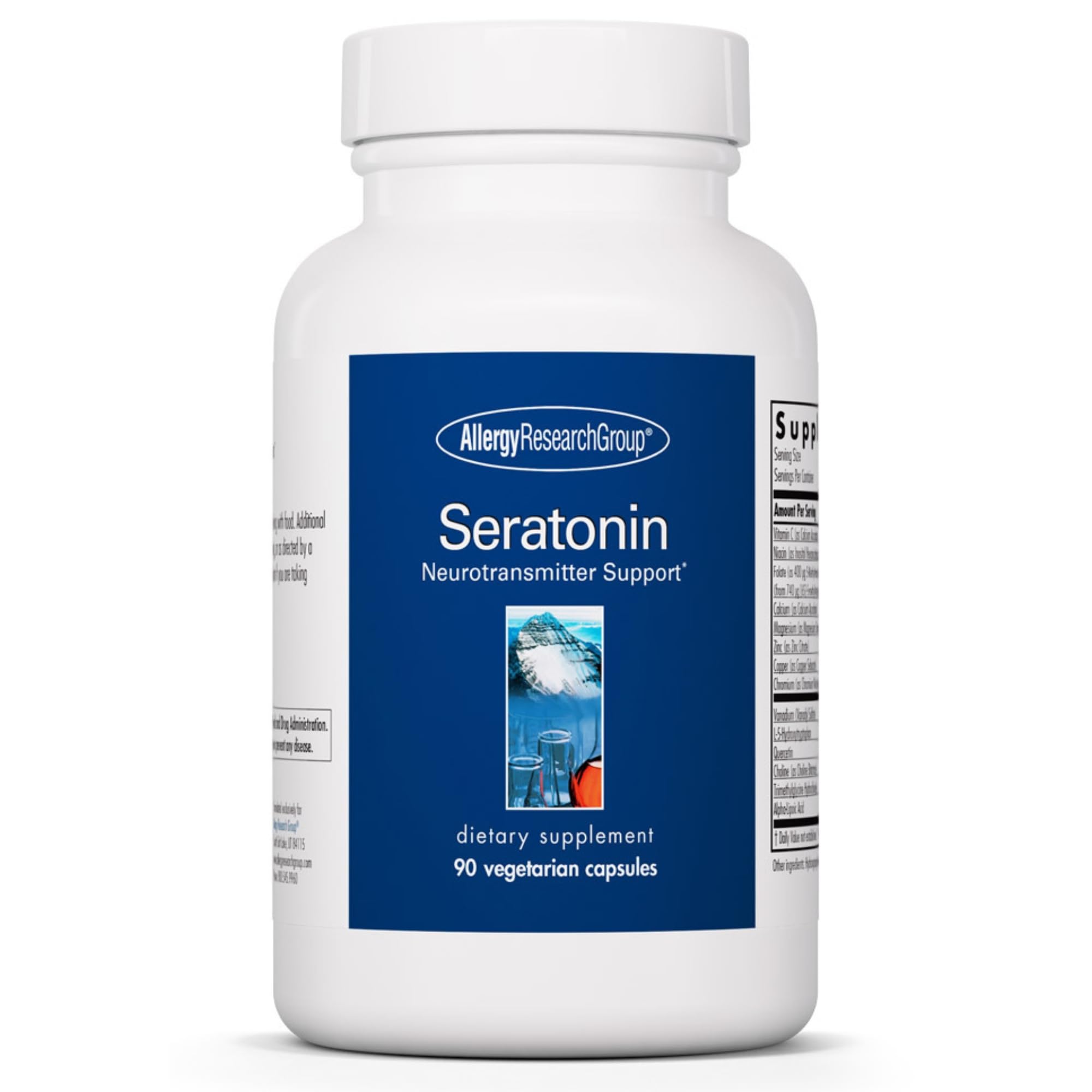 Allergy Research Group Seratonin bottle front for serotonin support.