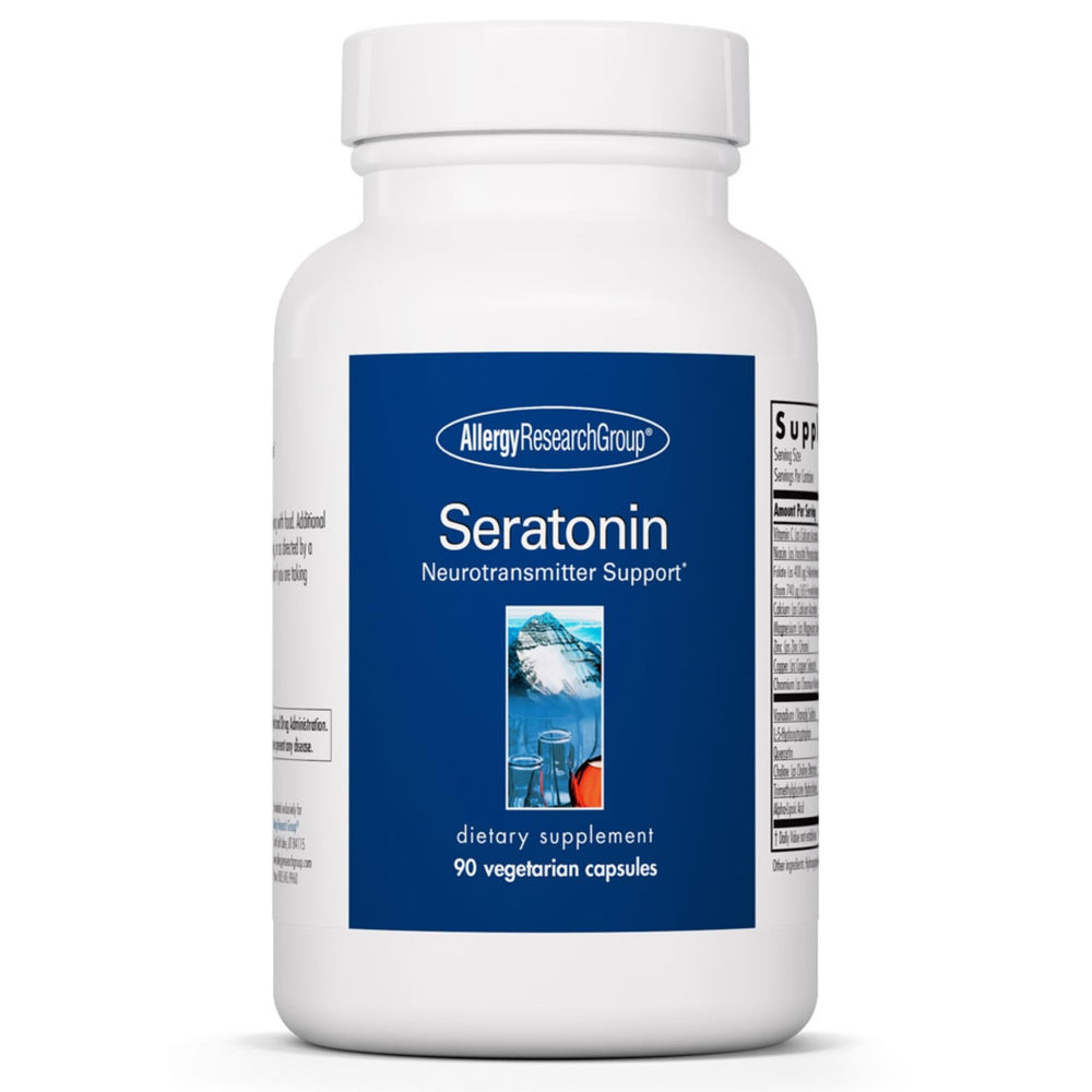 Allergy Research Group Seratonin bottle front for serotonin support.
