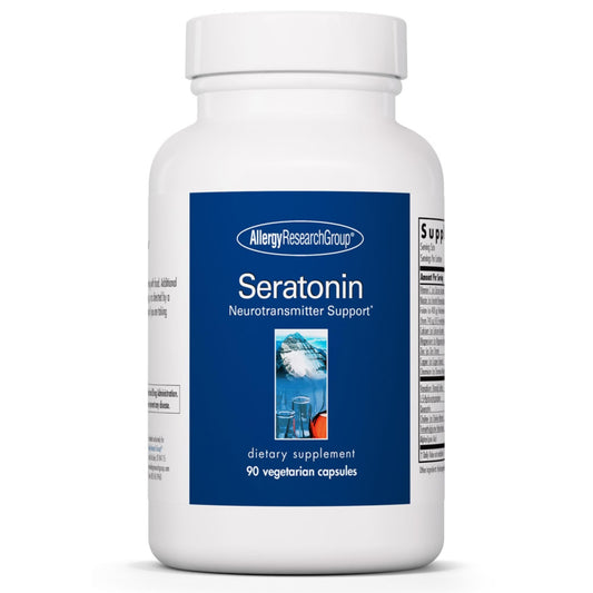 Allergy Research Group Seratonin bottle front for serotonin support.