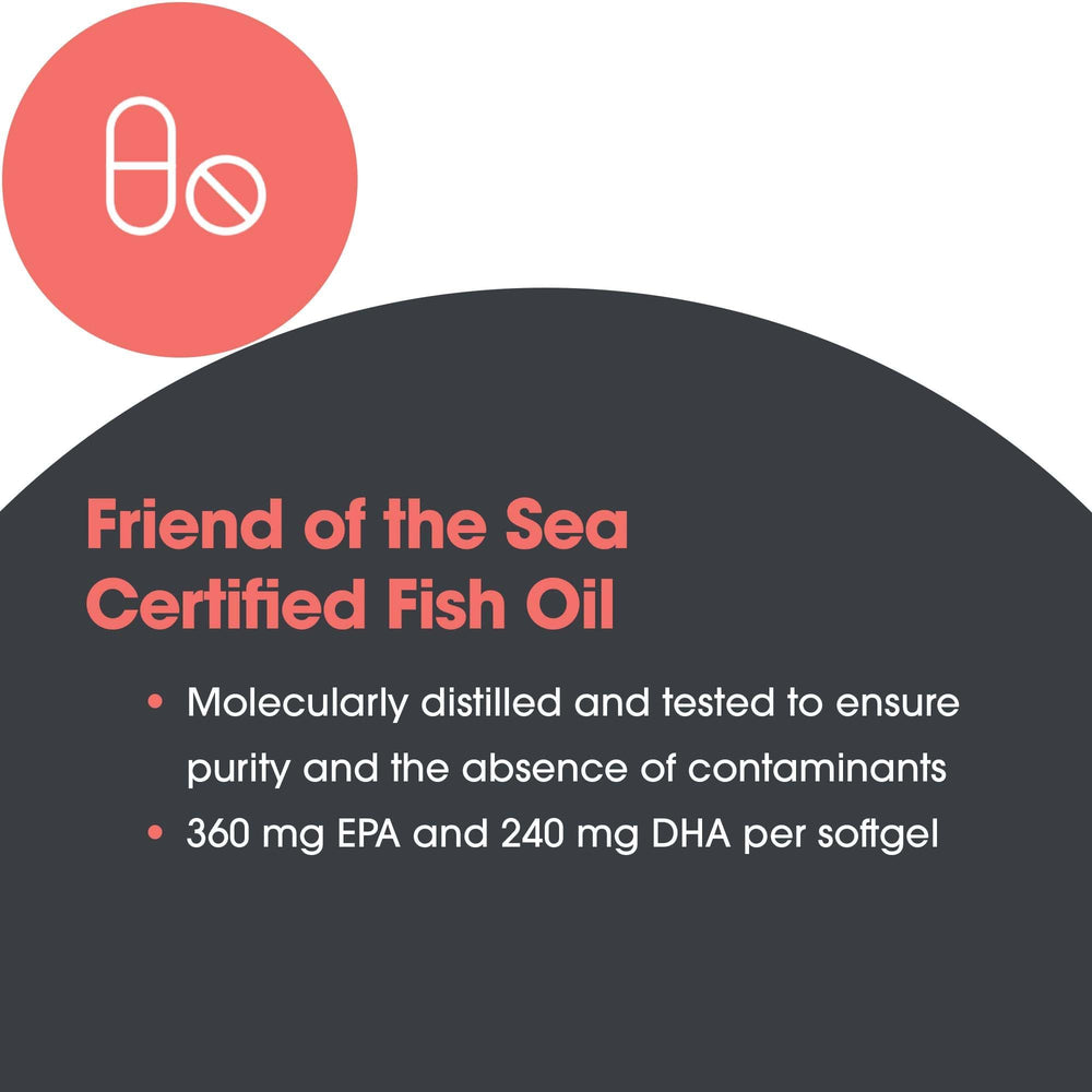 Allergy Research Group Super EPA bottle beside a glass of water for simple swallowing.