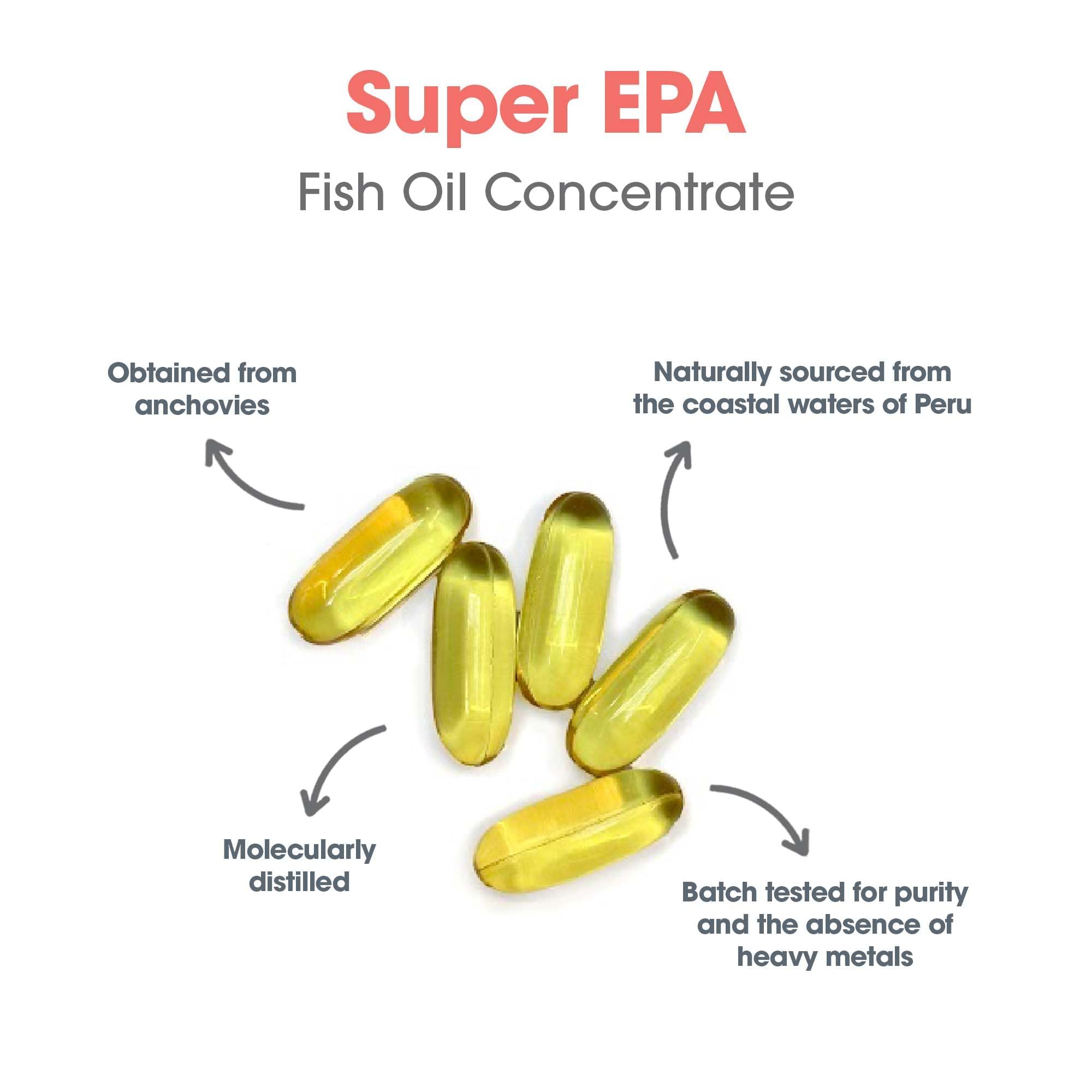 Allergy Research Group Super EPA capsules on a spoon for convenient ingestion.