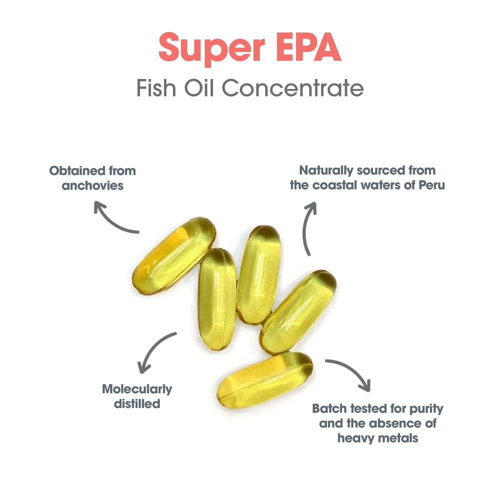 Allergy Research Group Super EPA capsules on a spoon for convenient ingestion.