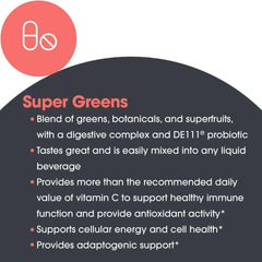 All Allergy Research Group Super Greens bottle closeup shows premium ingredients.