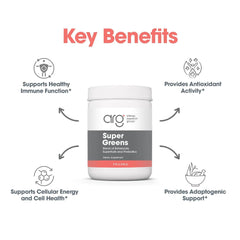 All Allergy Research Group Super Greens label detail communicates transparency about botanicals.