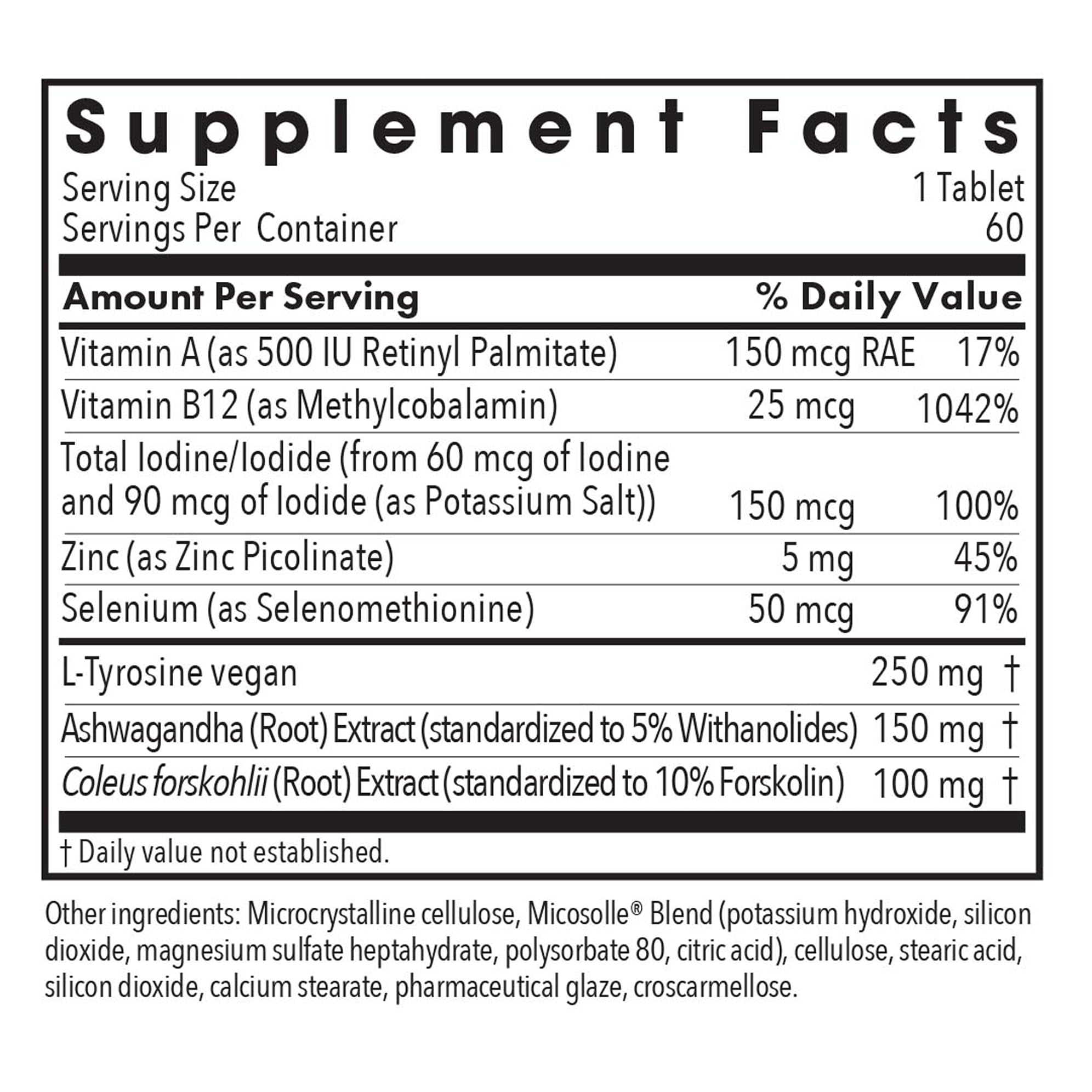 Allergy Research Group thyroid iodine blend supports hormones and thyroid nutrition.