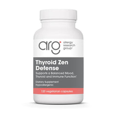 Allergy Research Group Thyroid Zen Defense bottle label highlighting thyroid support
