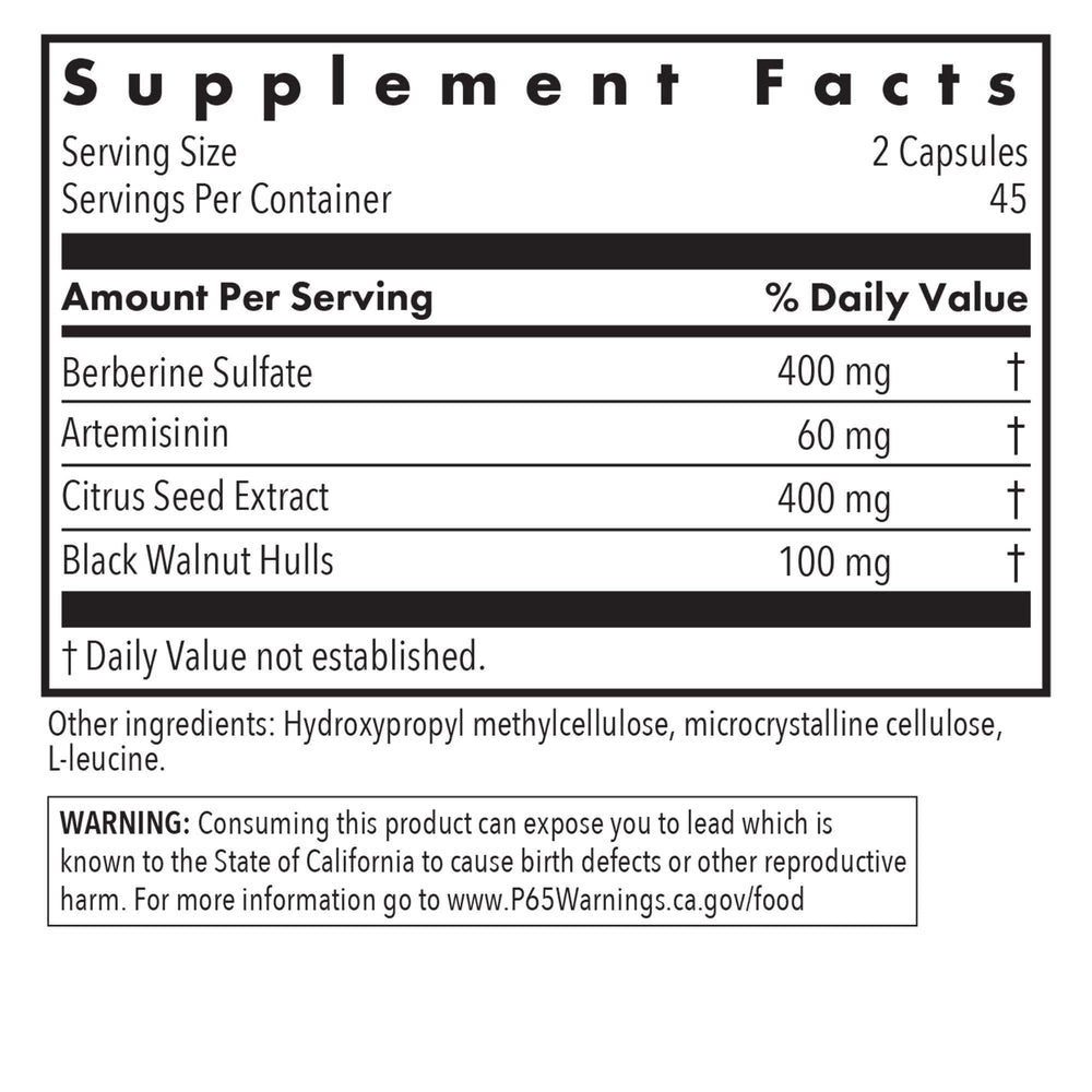 Allergy Research Group Tricycline ingredients botanical blend shown in label.