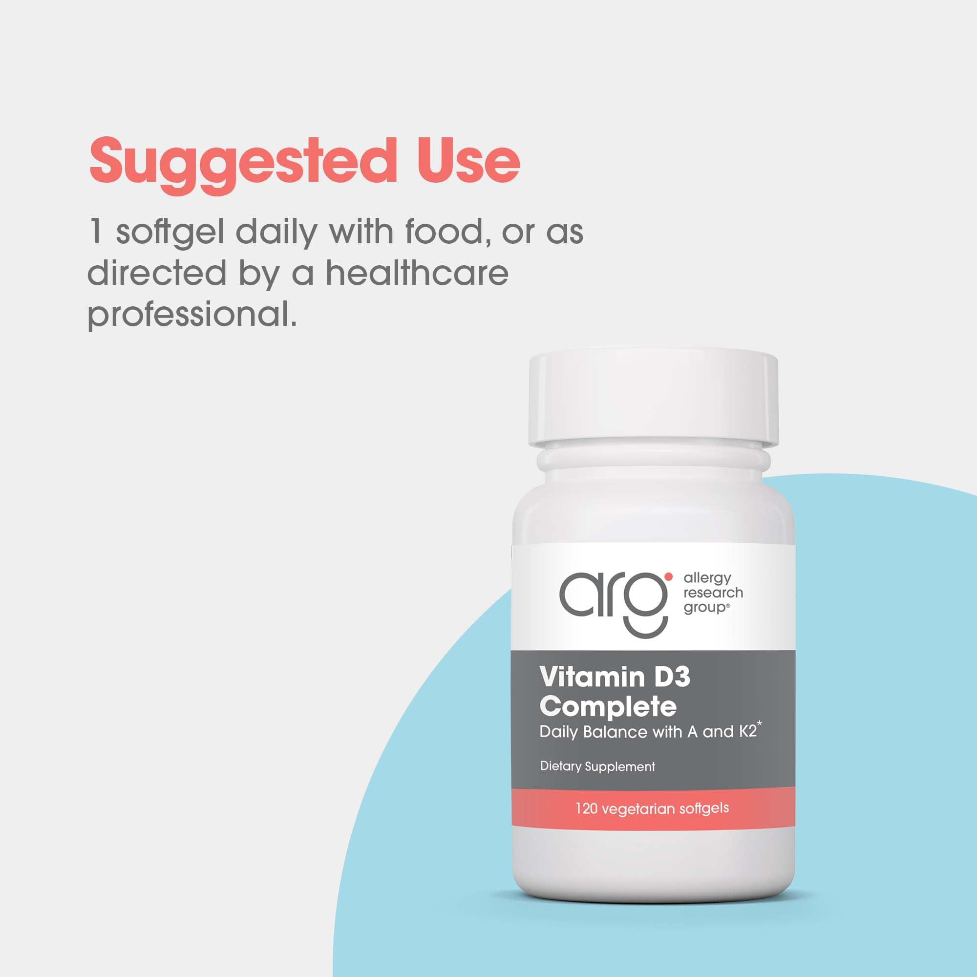 Allergy Research Group Vit D3 Complete in daily routine setup for long-term wellness.