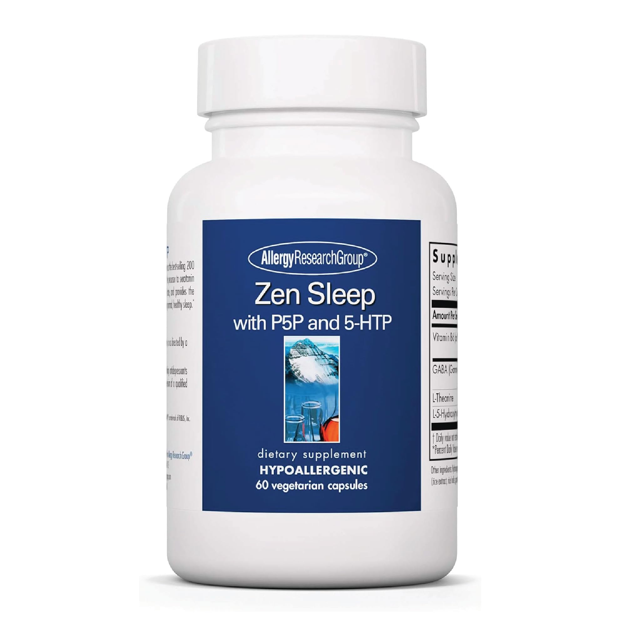 Allergy Research Group Zen Sleep bottle front showing melatonin-free relaxation support