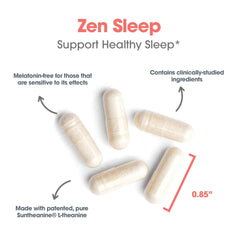 Packaging box photo of Zen Sleep showcasing purity and allergen-free formulation