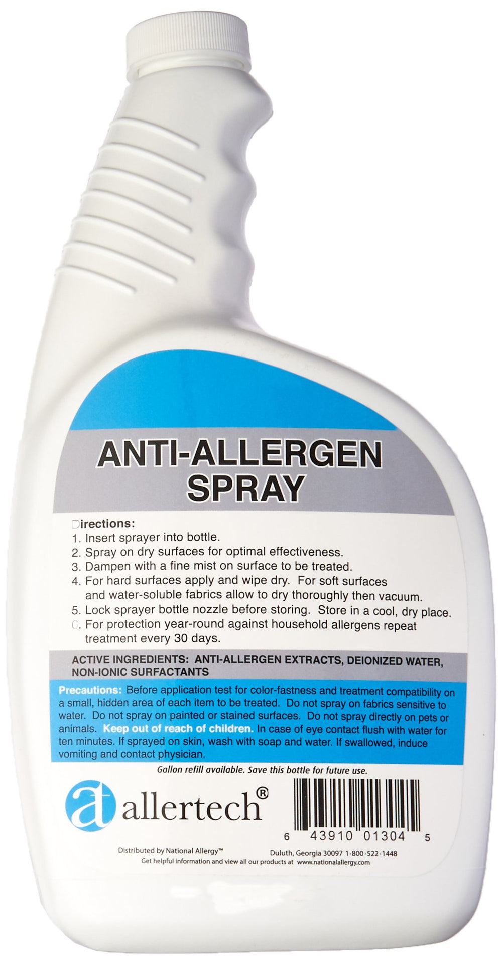 Allertech Anti-Allergen Spray on bedding removes allergens for cleaner sleep
