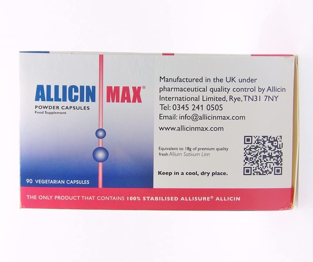 ALLICINMAX Allicin Max packaging box shows a compact two-pack for travel.