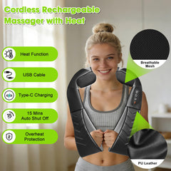 Alliggic 16 kneading nodes for thorough neck and shoulder massage