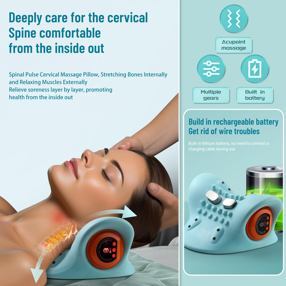 ALLILUYAA neck massager offers three modes for a personalized session