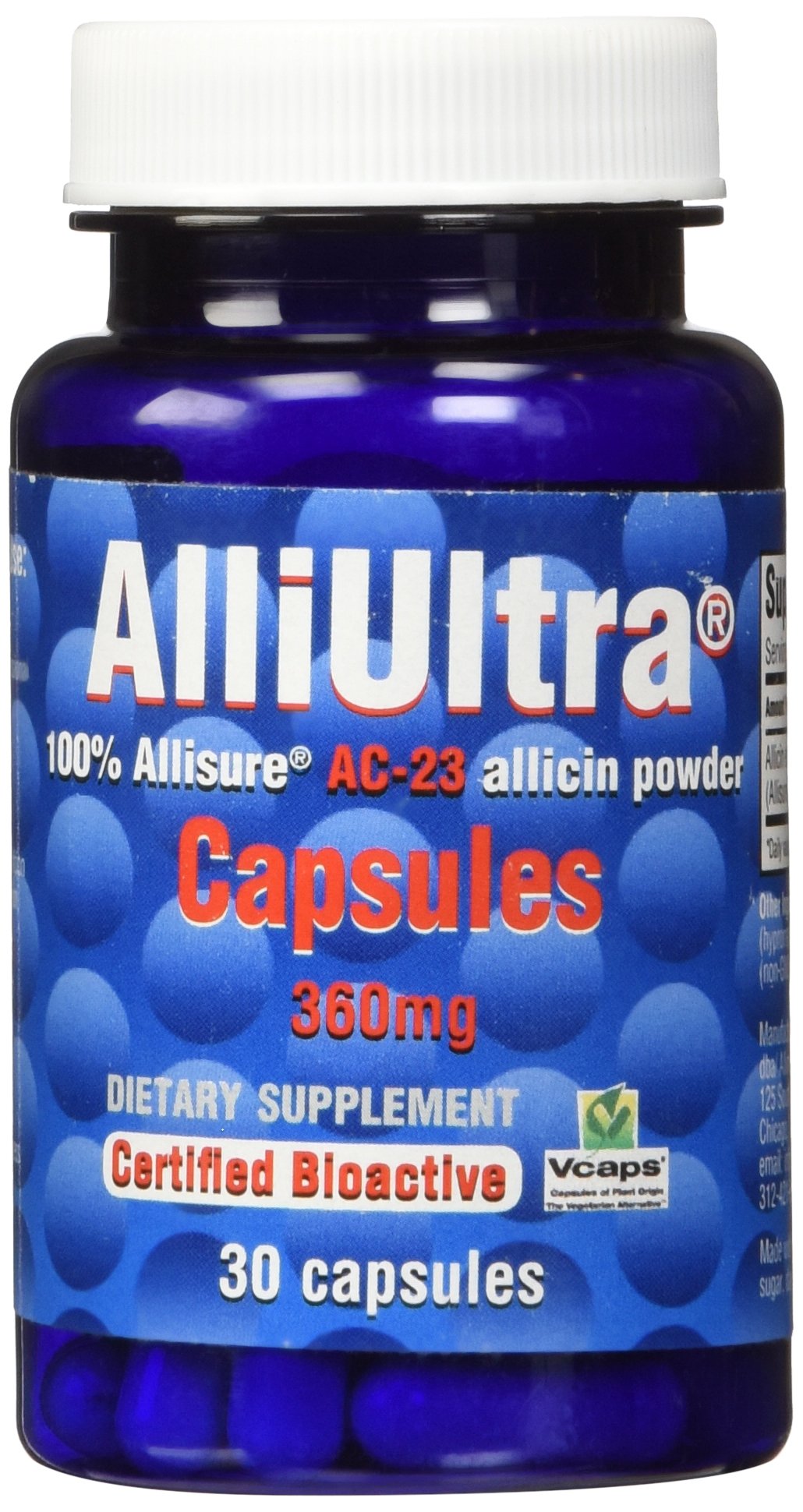 ALLIMAX AlliUltra 360mg capsules for easy daily immune support.