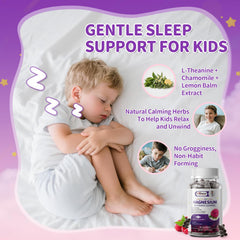 Alliwise 2pack Kids Sleep Gummies raspberry flavor for bedtime routine