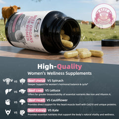 Alliwise beef heart image showing nutrient profile for energy and overall wellness
