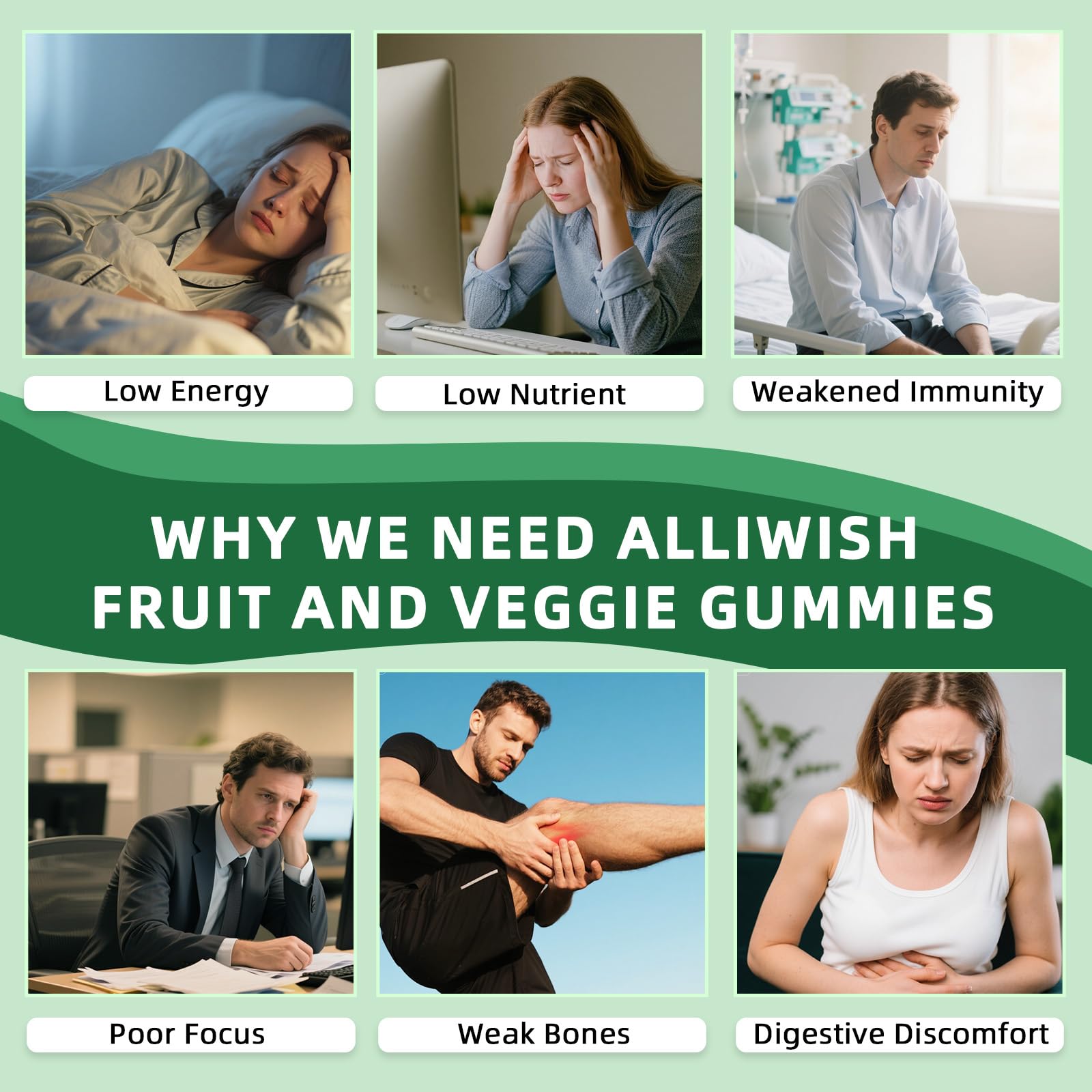 Alliwise vegan gummies close-up showcases gluten-free non-GMO formulation