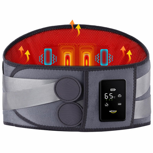 AllJOY 67-inch cordless heating pad on back for on-the-go comfort