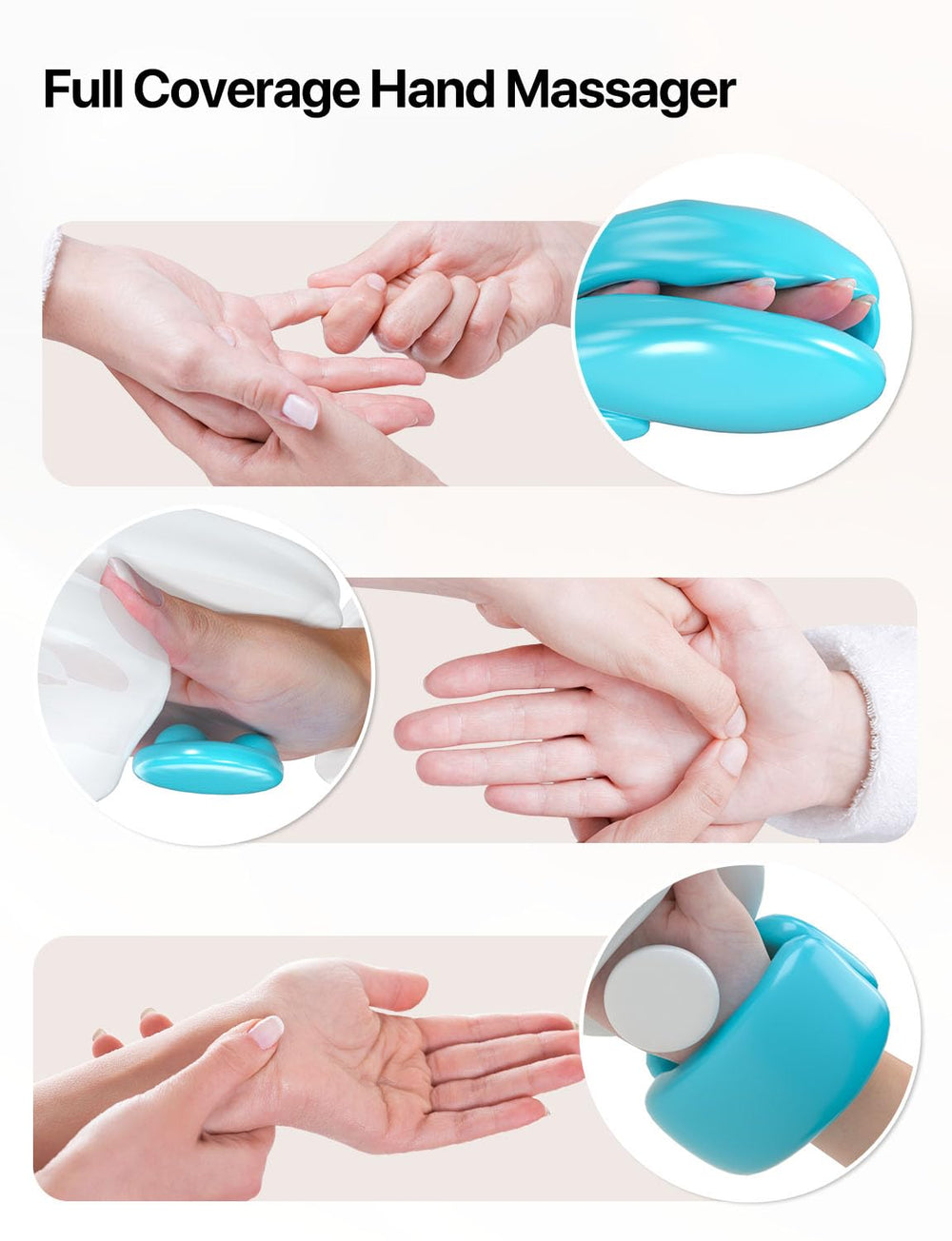 Three heat levels help loosen tight muscles and promote circulation.