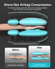 ALLJOY Hand Massager with heating level shown for warmth during use
