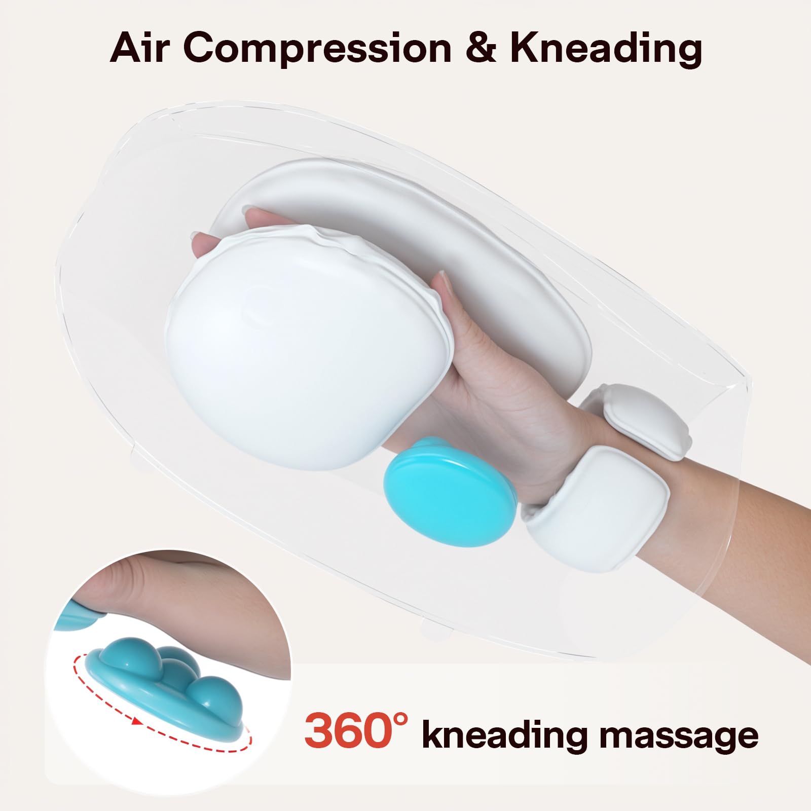 ALLJOY heat therapy settings provide soothing warmth for tired hands.