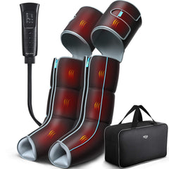 ALLJOY leg massager demonstrating 360-degree air compression for full-leg relief