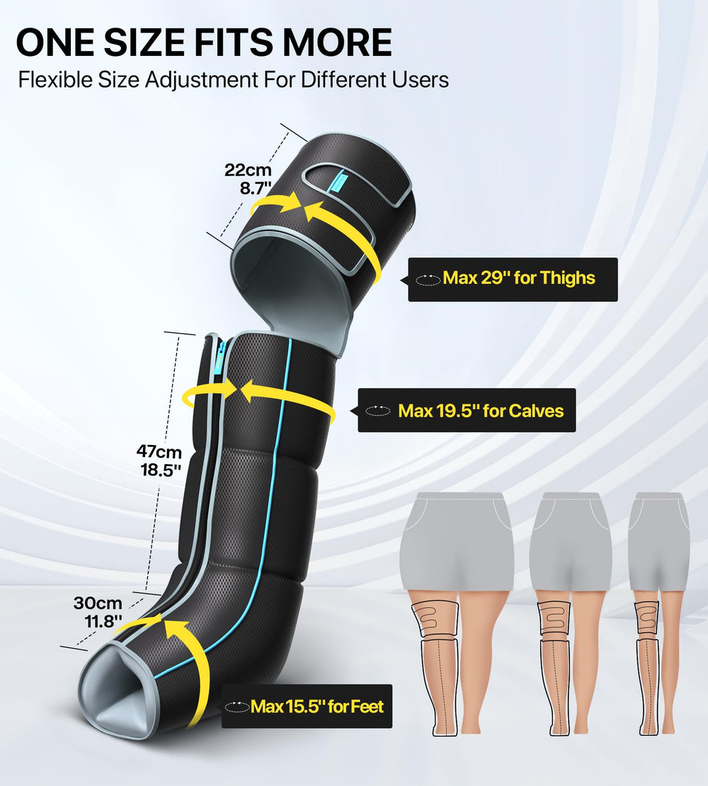 ALLJOY leg massager LCD control panel for quick adjustments