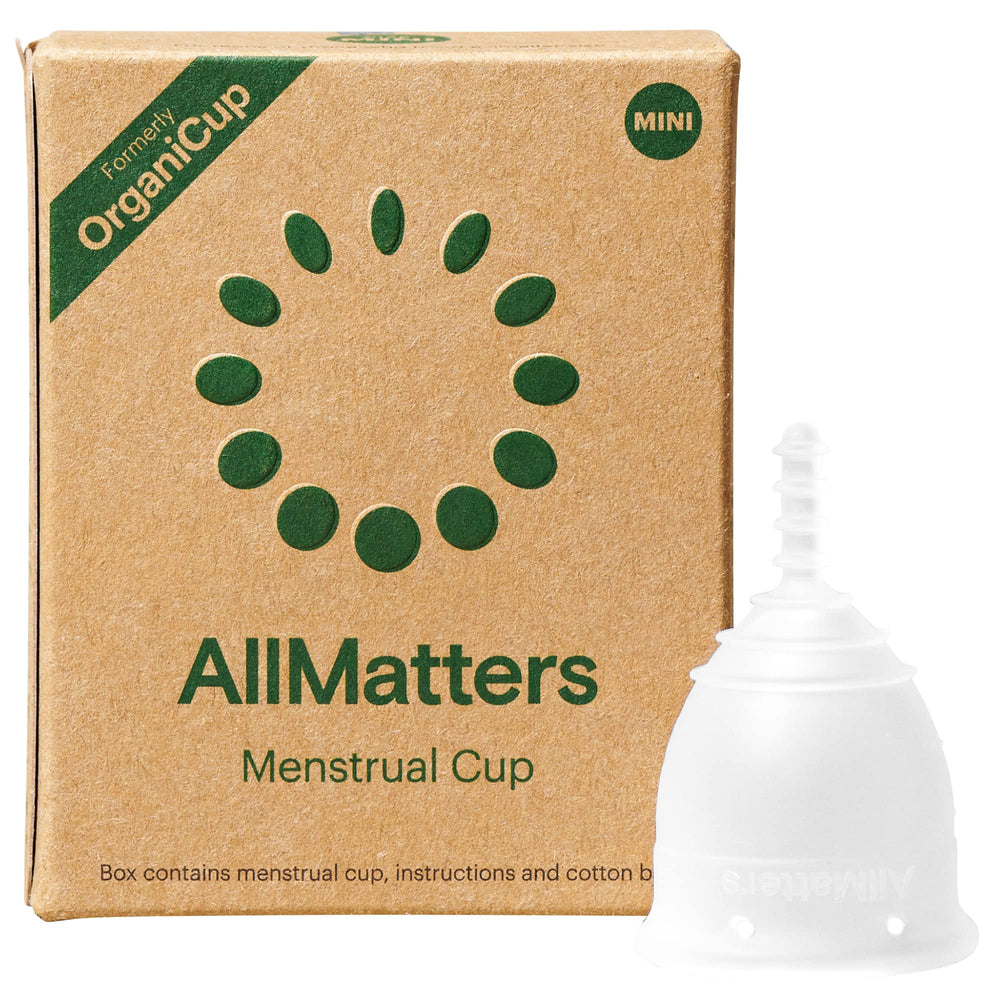 AllMatters OrganiCup Mini close-up of soft silicone for comfortable wear