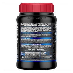 ALLMAX ALLWHEY Chocolate certification icons emphasizing quality standards