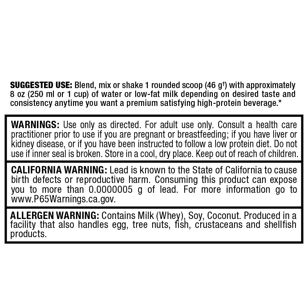 ALLMAX ALLWHEY Chocolate nutrition facts showing 30 g protein per scoop