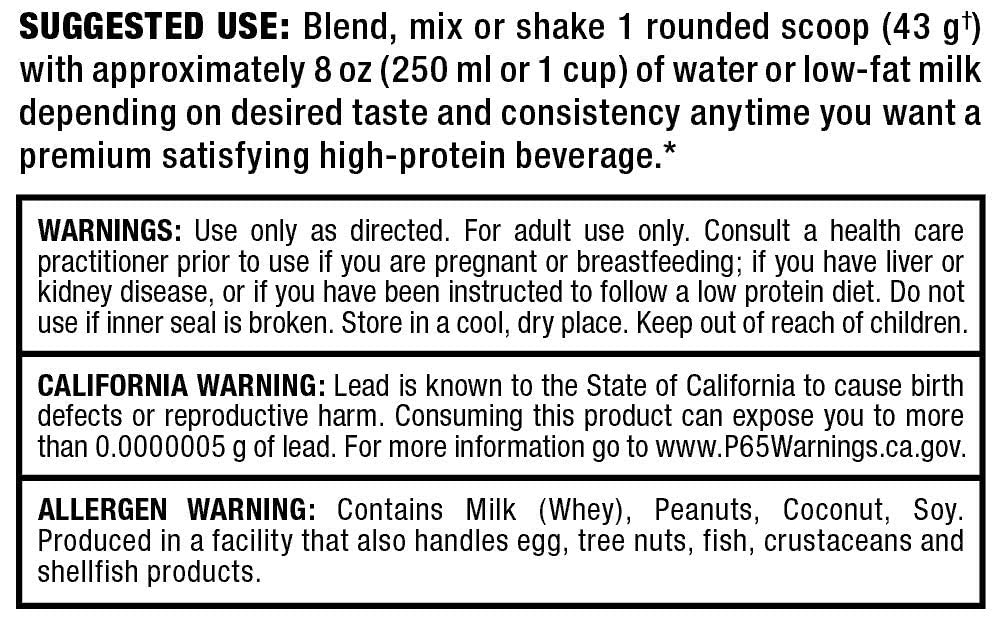 ALLMAX ALLWHEY Chocolate Peanut Butter mixer-dispense demonstrates instantized powder.