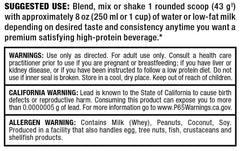 ALLMAX ALLWHEY Chocolate Peanut Butter mixer-dispense demonstrates instantized powder.