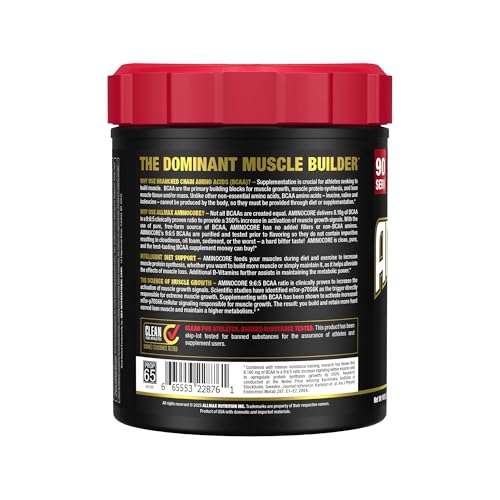 ALLMAX AMINOCORE powder scoop ready to mix during training.