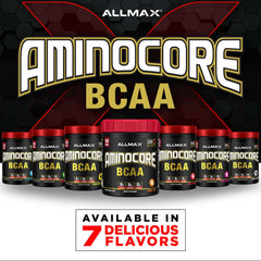 ALLMAX AminoCORE third-party testing stamp highlights purity