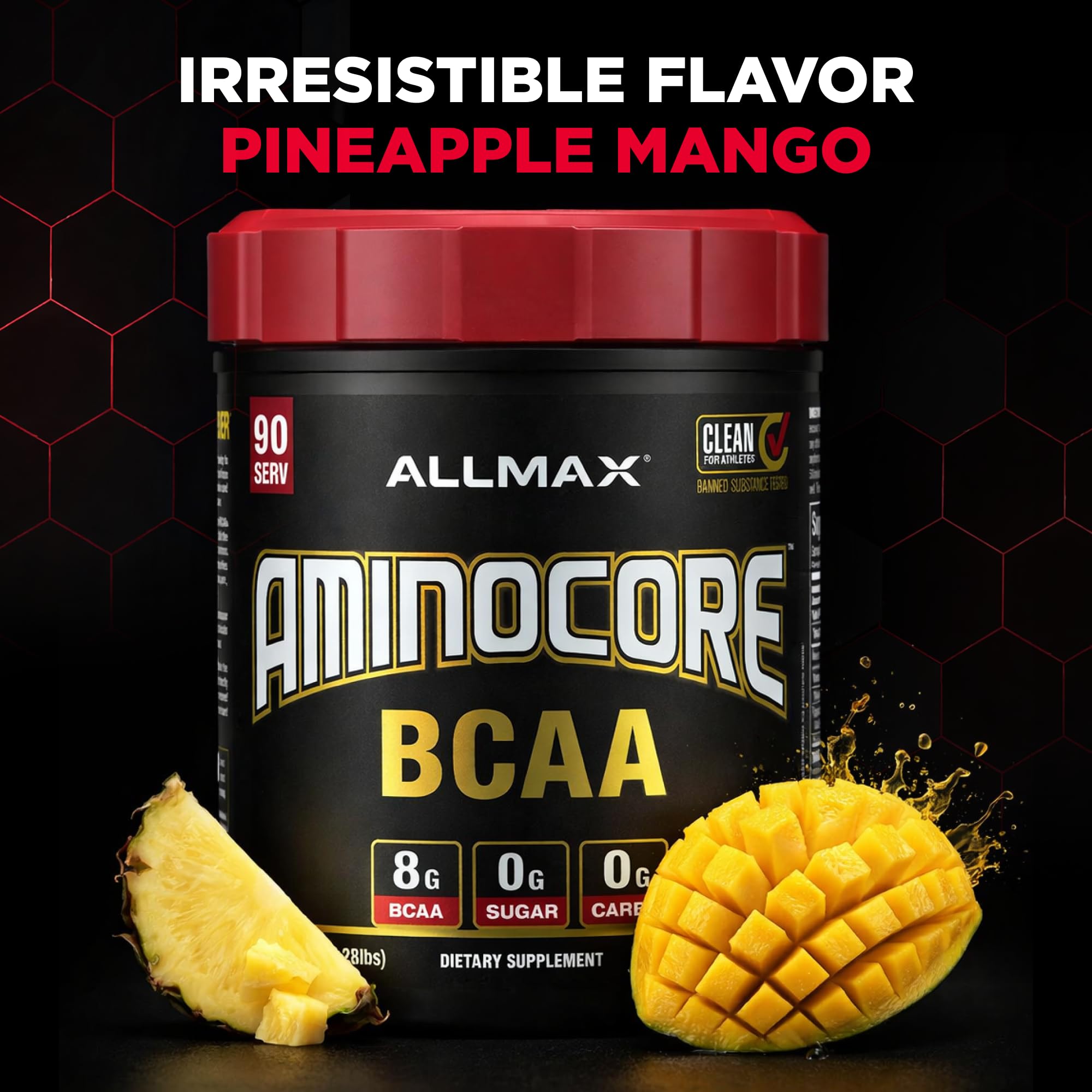 Allmax AminoCore 1035g packaging front signals value and servings