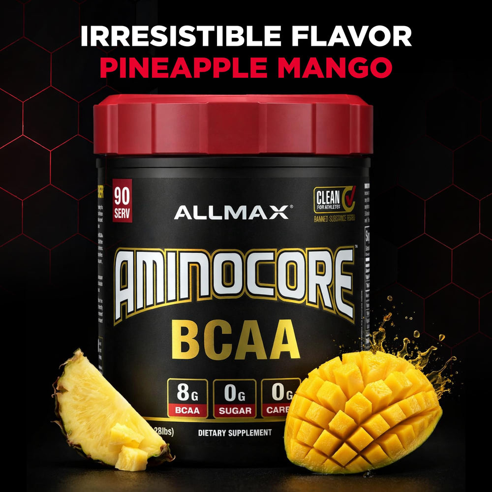 Allmax AminoCore 1035g packaging front signals value and servings