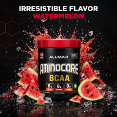 Allmax AminoCore packaging for quick workout recognition