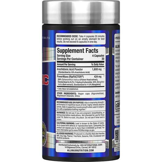 Close-up of ARA+ capsules highlighting convenient pre-workout nutrition.