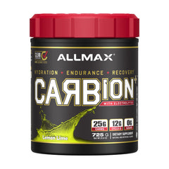 AllMAX Carbion+ Lemon Lime bottle ready for hydration during workouts.