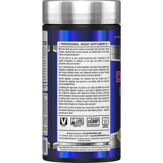 AllMAX Digestive Enzymes capsules, convenient daily supplement for meals, supporting nutrient breakdown
