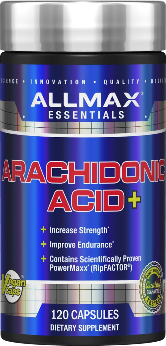 AllMAX Essentials ARA+ bottle with label, signaling strength and endurance support.
