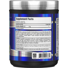 ALLMAX Essentials Citrulline Malate 2:1 label highlights amino energy ingredients.